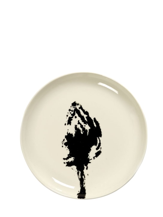 Serax: Set of 2 19cm Feast black & white plates - Beyaz - ecraft_0 | Luisa Via Roma