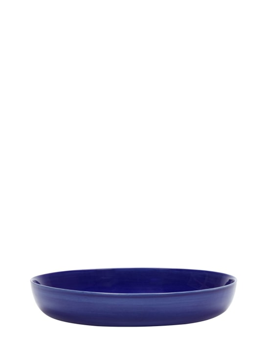 Serax: Lot de deux assiettes Dark Blue High 22 cm - Bleu - ecraft_1 | Luisa Via Roma