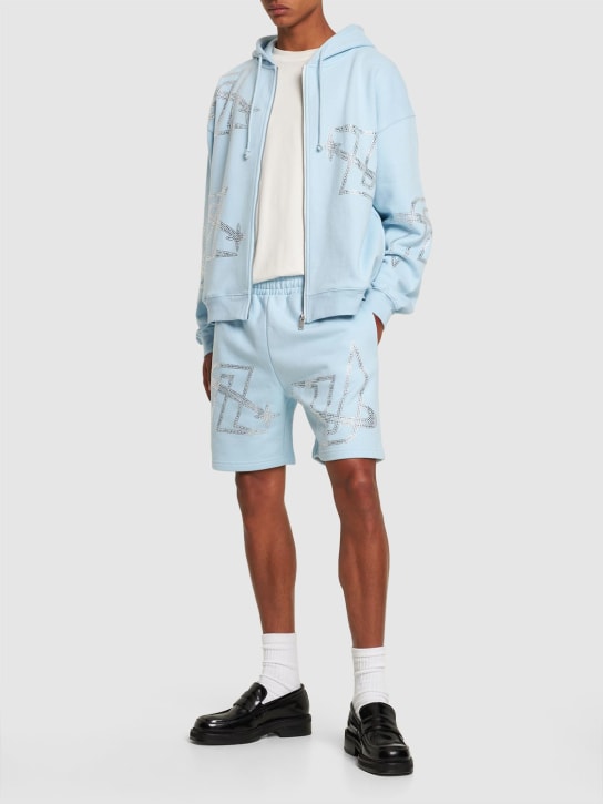 Unknown: ショートパンツ - ブルー/シルバー - men_1 | Luisa Via Roma