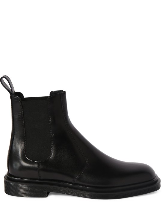 The Row: 20mm Elastic Ranger leather ankle boots - Black - women_0 | Luisa Via Roma