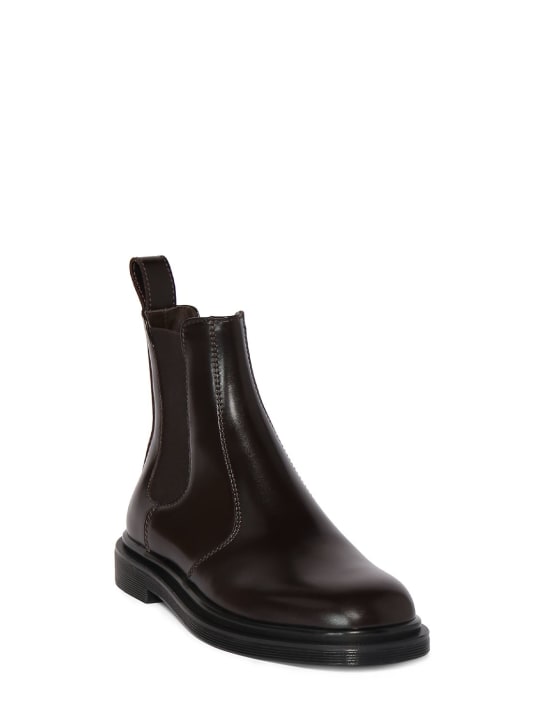 The Row: 20mm Elastic Ranger leather ankle boots - Dark Brown - women_1 | Luisa Via Roma