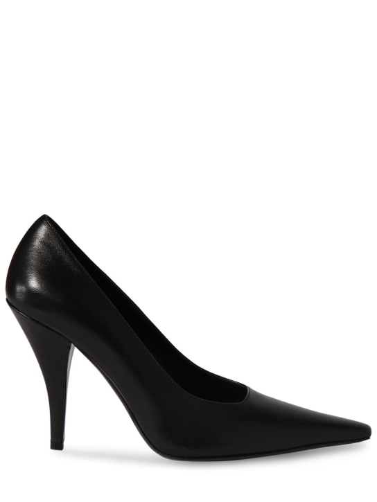 The Row: 100mm Lana leather high heels - Siyah - women_0 | Luisa Via Roma