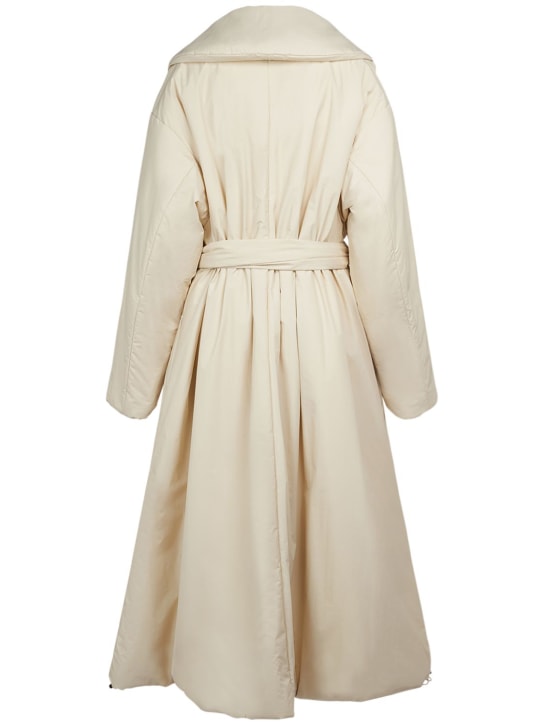 The Row: Francine long belted down jacket - Ivory - women_1 | Luisa Via Roma