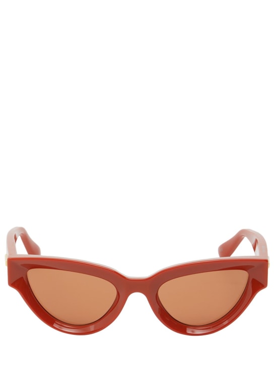 Bottega Veneta: BV1249S Sharp cat eye acetate sunglasses - Turuncu - women_0 | Luisa Via Roma