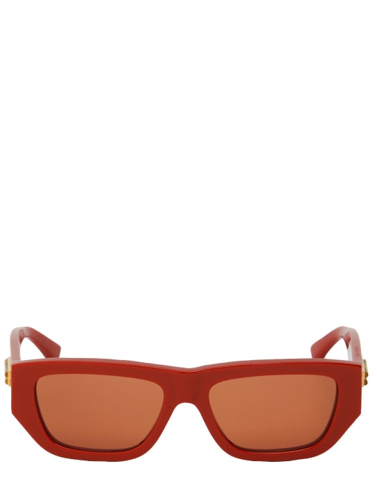 Bottega Veneta: Gafas de sol BV1252S de acetato - Naranja - men_0 | Luisa Via Roma