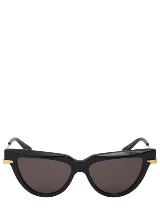 Bottega Veneta: Acetate sunglasses - Black/Grey - women_0 | Luisa Via Roma