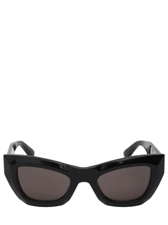 Bottega Veneta: Acetate sunglasses - Black/Grey - men_0 | Luisa Via Roma