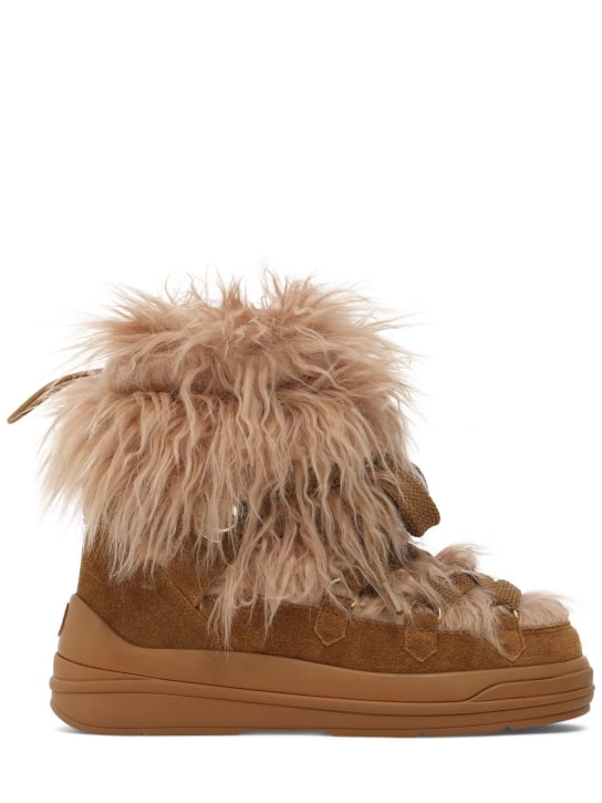 Moncler: 45mm Insolux tech snow boots - Camel - women_0 | Luisa Via Roma