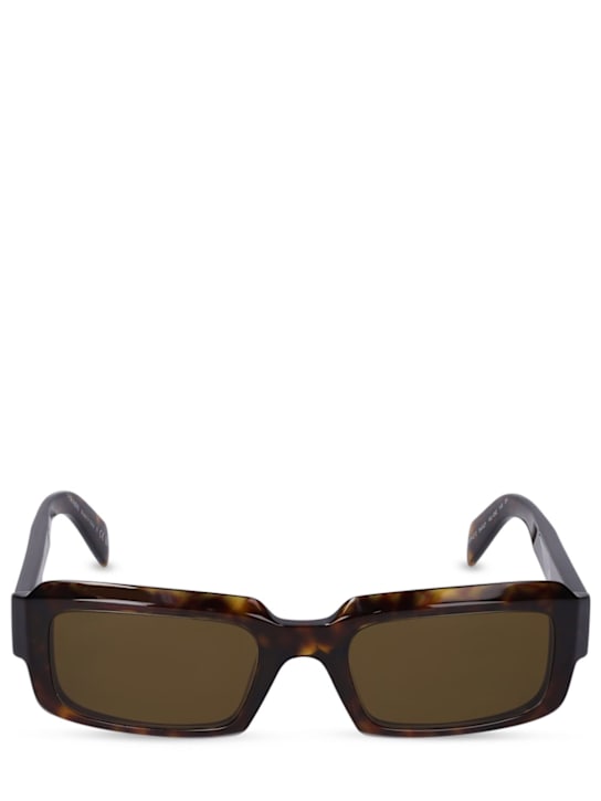 Prada: Catwalk squared acetate sunglasses - men_0 | Luisa Via Roma