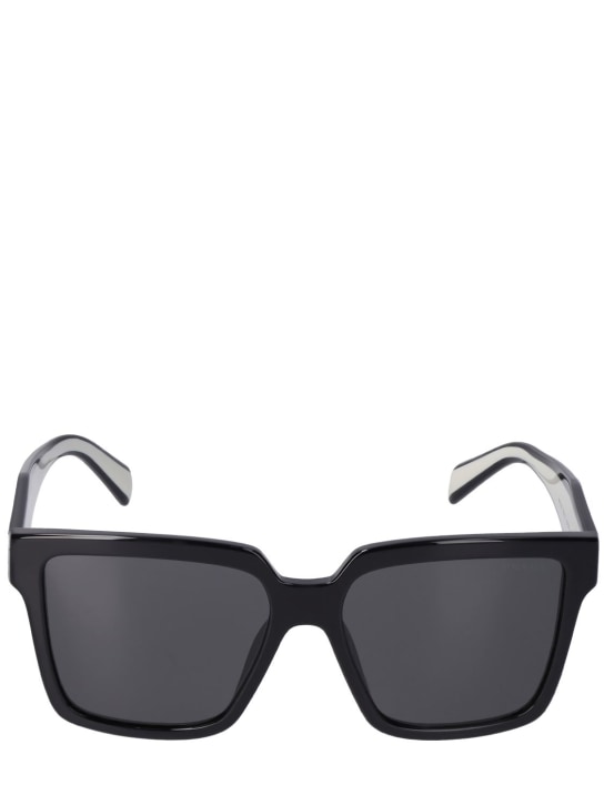 Prada: Heritage squared acetate sunglasses - women_0 | Luisa Via Roma