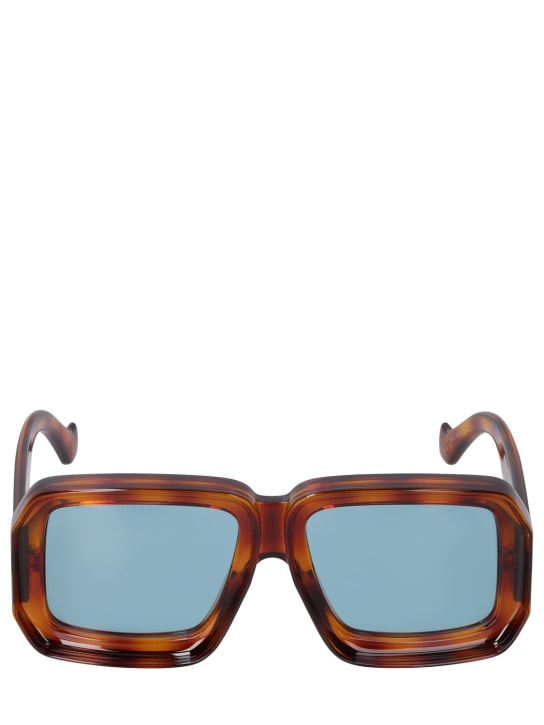 Loewe: Paula's Dive In mask acetate sunglasses - Havana/Blue - men_0 | Luisa Via Roma
