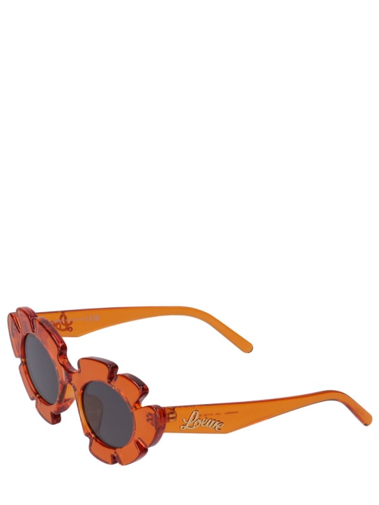 Loewe: Gafas de sol con forma de flor - Orange/Smoke - women_1 | Luisa Via Roma