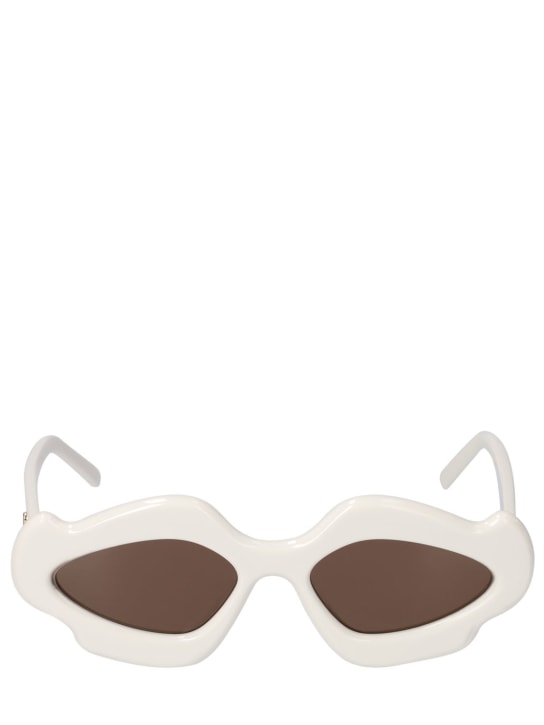 Loewe: Paula's Ibiza geometric sunglasses - White/Brown - women_0 | Luisa Via Roma