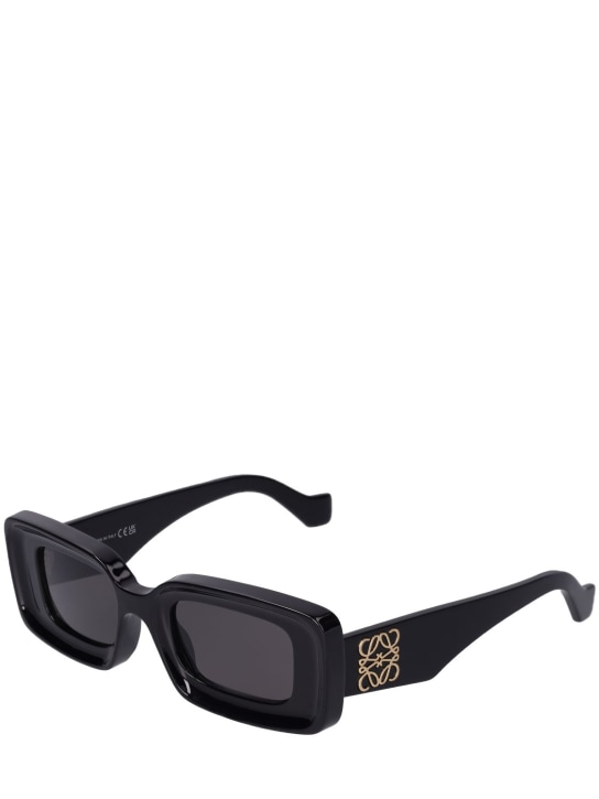 Loewe: Anagram squared acetate sunglasses - Black/Smoke - women_1 | Luisa Via Roma
