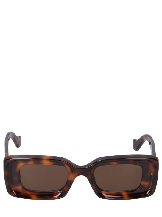 Loewe: Anagram squared acetate sunglasses - Havana/Brown - women_0 | Luisa Via Roma