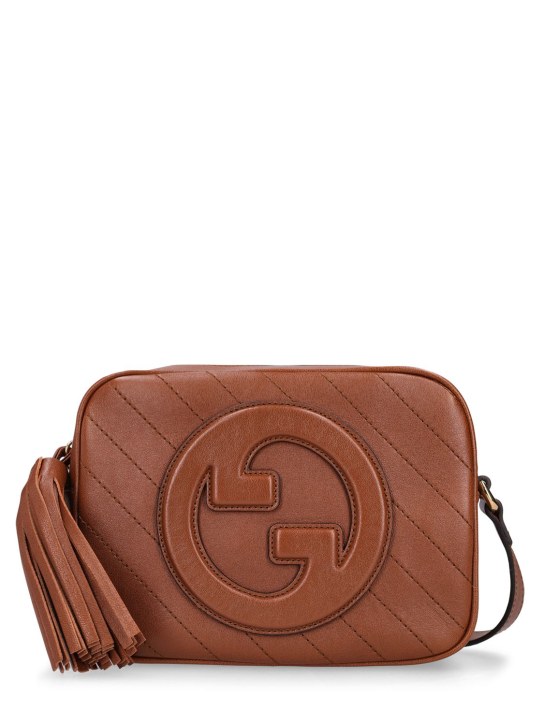 Gucci: Blondie leather shoulder bag - women_0 | Luisa Via Roma