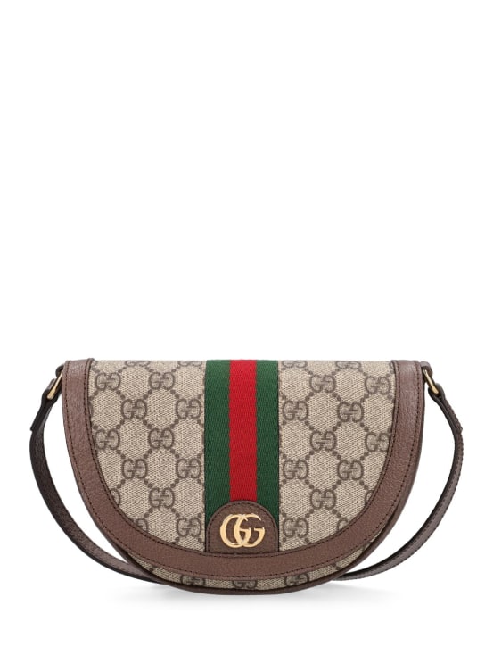 Gucci: Schultertasche aus Canvas „Mini GG“ - Ebenholz - women_0 | Luisa Via Roma