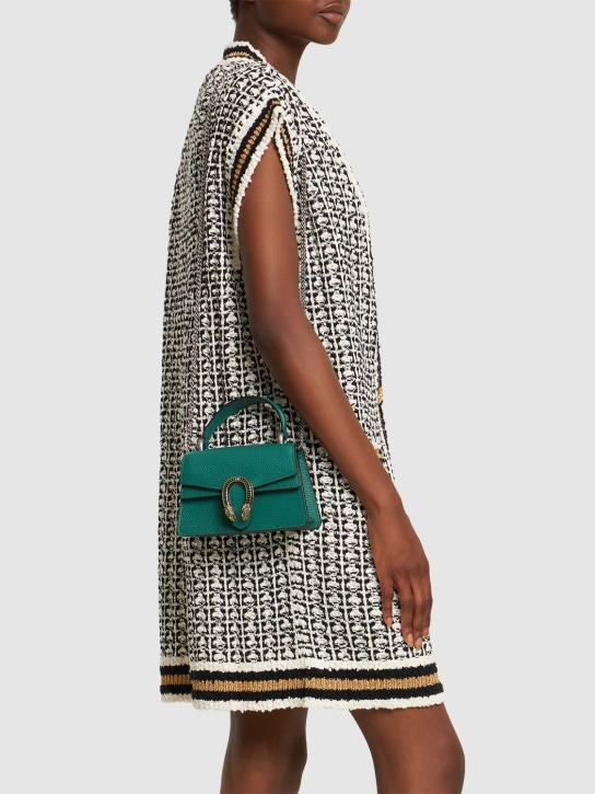 Gucci: Super mini leather shoulder bag - Emerald - women_1 | Luisa Via Roma