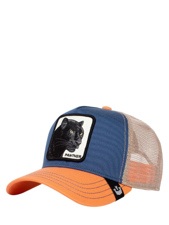 Goorin Bros: Panther trucker hat w/ patch - Blue/Orange - women_1 | Luisa Via Roma