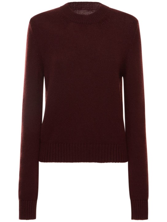 Annagreta: Marina cashmere crewneck sweater - Kahverengi - women_0 | Luisa Via Roma