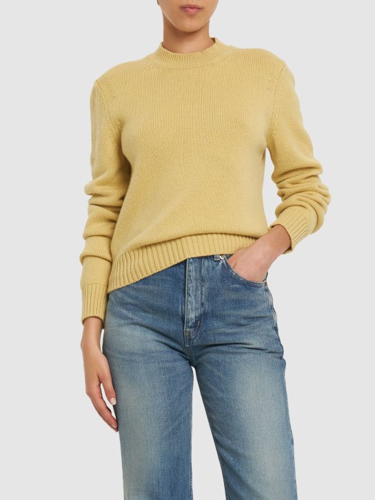 Annagreta: Marina cashmere crewneck sweater - Acacia - women_1 | Luisa Via Roma