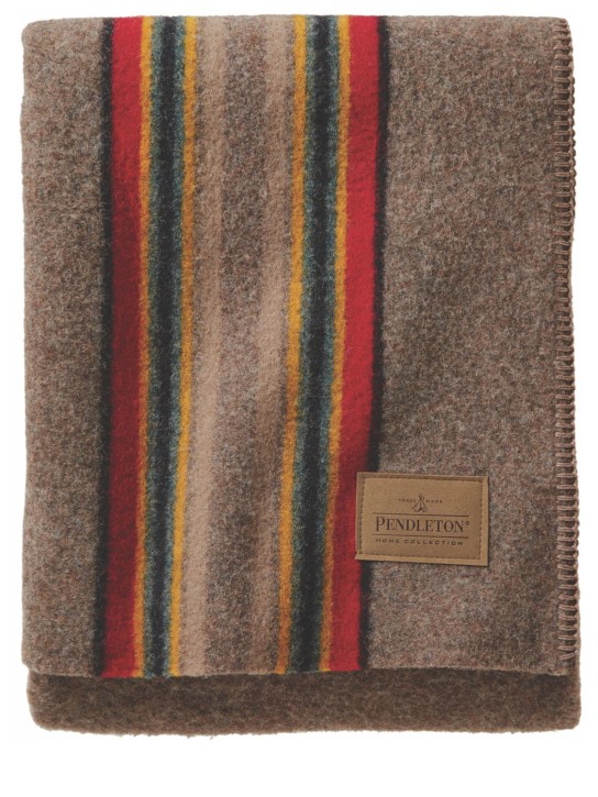 Pendleton Woolen Mills: Yakima条纹毯子 - 棕色 - ecraft_0 | Luisa Via Roma