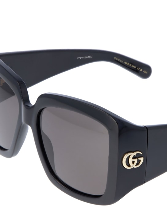 Gucci: Eckige Sonnenbrille aus Acetat "GG1402S" - Schwarz - women_1 | Luisa Via Roma