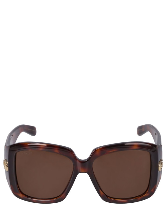 Gucci: GG1402S Square acetate sunglasses - Havana - women_0 | Luisa Via Roma