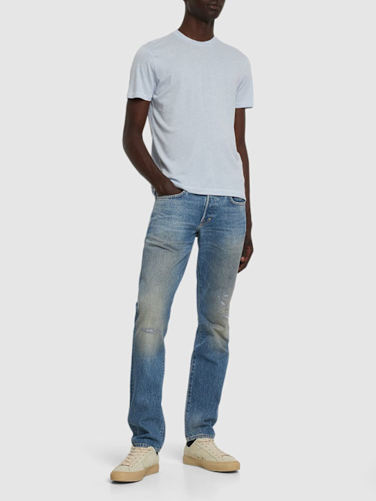 Tom Ford: Mélange cotton blend t-shirt - men_1 | Luisa Via Roma