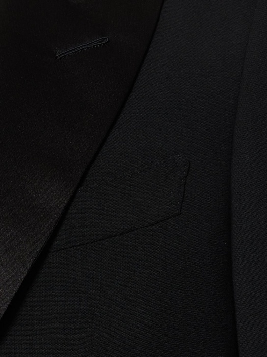 Tom Ford: Traje de lana elástica - Negro - men_1 | Luisa Via Roma