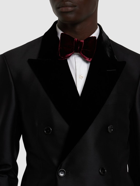 Tom Ford: Pajarita de terciopelo de viscosa - men_1 | Luisa Via Roma