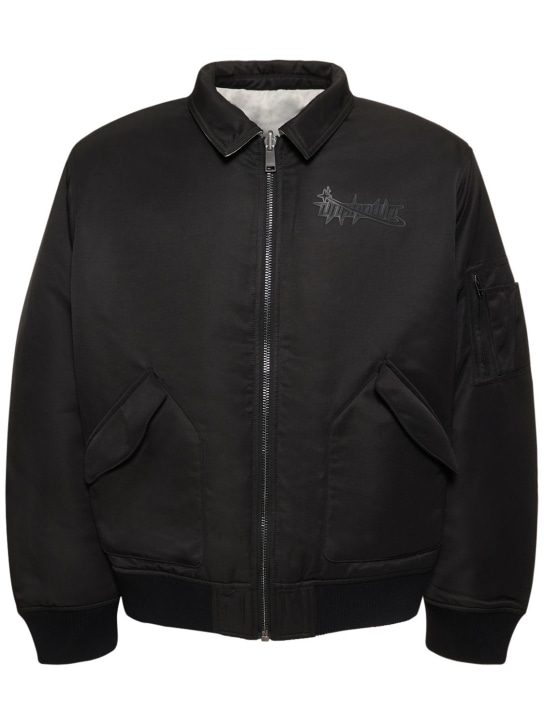 Unknown: Reversible nylon bomber jacket - Siyah/Beyaz - men_1 | Luisa Via Roma