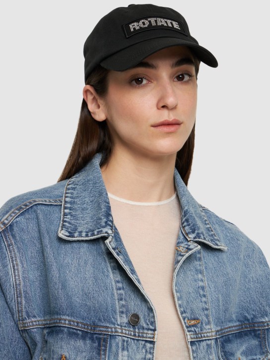 Rotate: Cappello in cotone con logo - Nero - women_1 | Luisa Via Roma