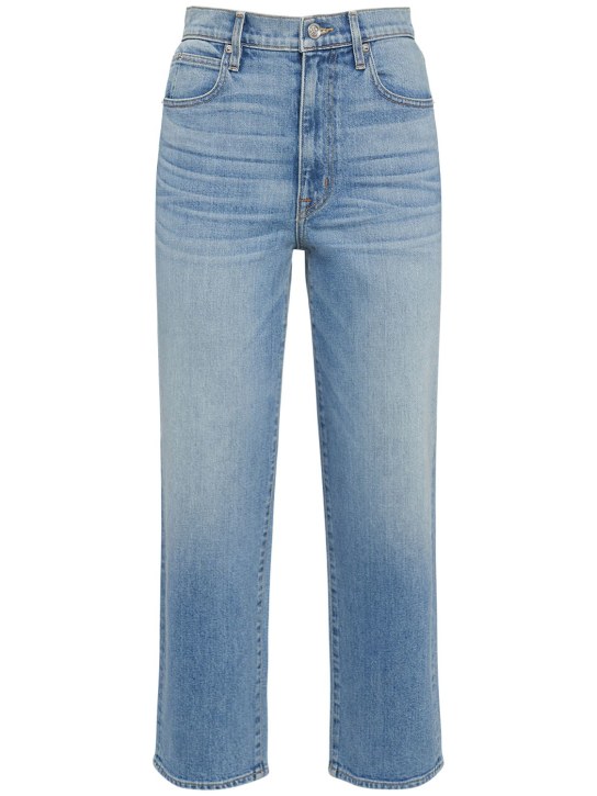 Slvrlake: Jeans cropped de denim de algodón - Azul - women_0 | Luisa Via Roma
