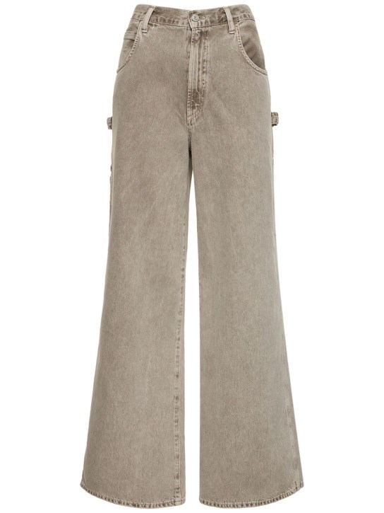 Agolde: Carpenter-Jeans aus biologischer Baumwolle „Magda“ - Khaki - women_0 | Luisa Via Roma