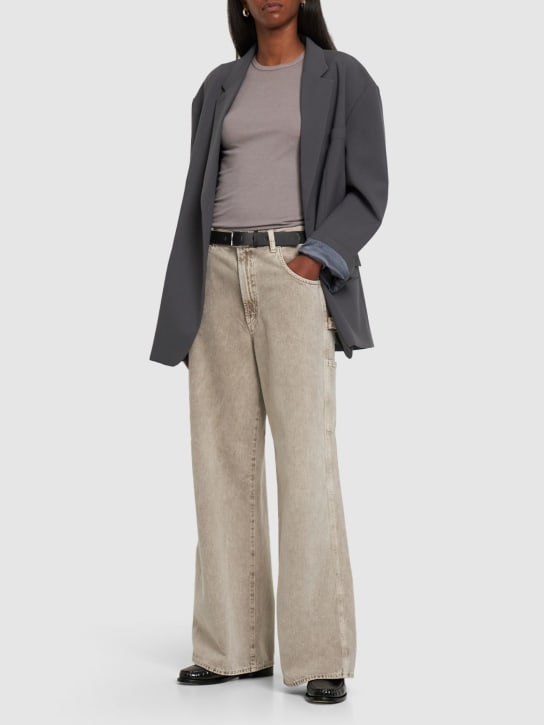Agolde: Magda organic cotton carpenter jeans - Khaki - women_1 | Luisa Via Roma