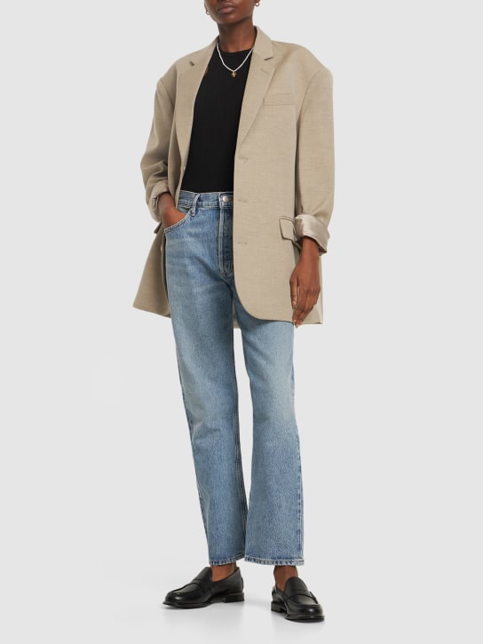 Agolde: 90's pinch waist organic cotton jeans - Mavi - women_1 | Luisa Via Roma