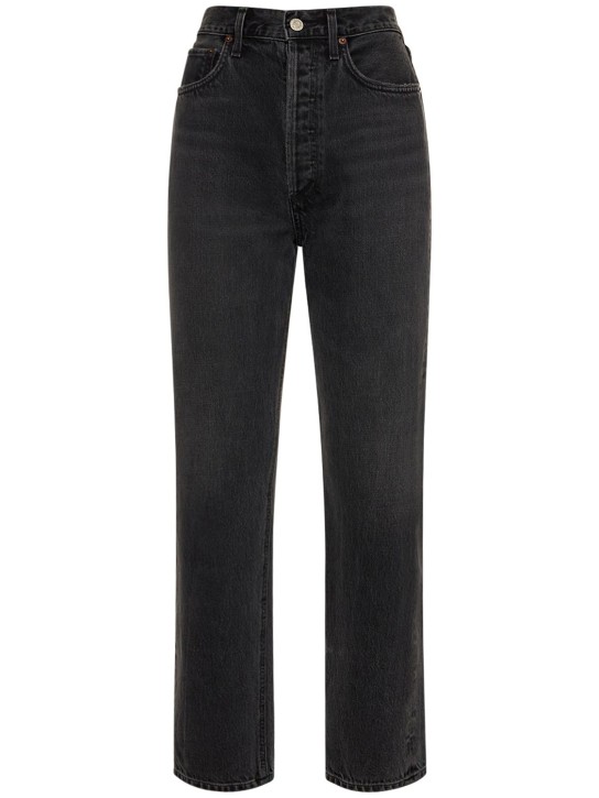 Agolde: 90's pinch waist organic cotton jeans - Washed Black - women_0 | Luisa Via Roma