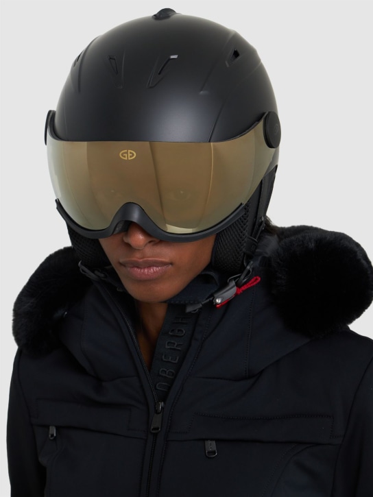 Goldbergh: Glam ski helmet w/ visor - Siyah - women_1 | Luisa Via Roma