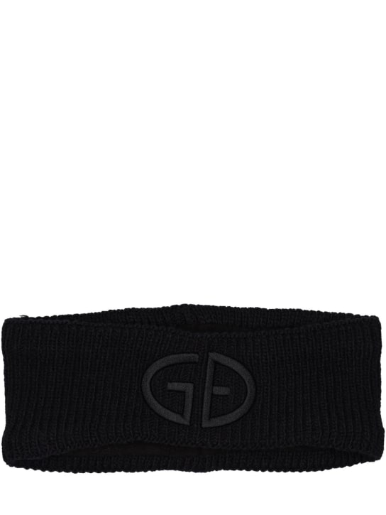 Goldbergh: Logo embroidered wool blend headband - women_0 | Luisa Via Roma