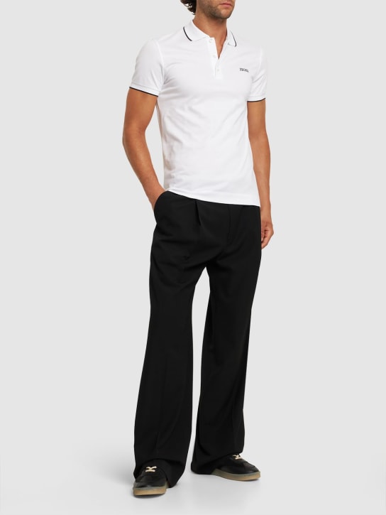 Zegna: Short sleeved polo - men_1 | Luisa Via Roma
