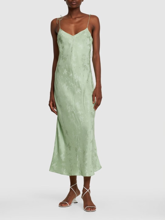 The Garment: Toulouse lace-up silk midi dress - Yeşil - women_1 | Luisa Via Roma