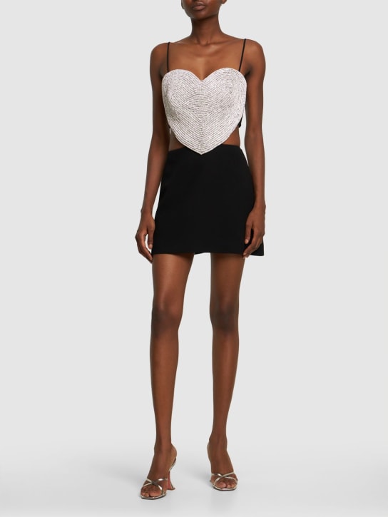 Mach & Mach: Vestito in lana con decorazioni - Nero - women_1 | Luisa Via Roma