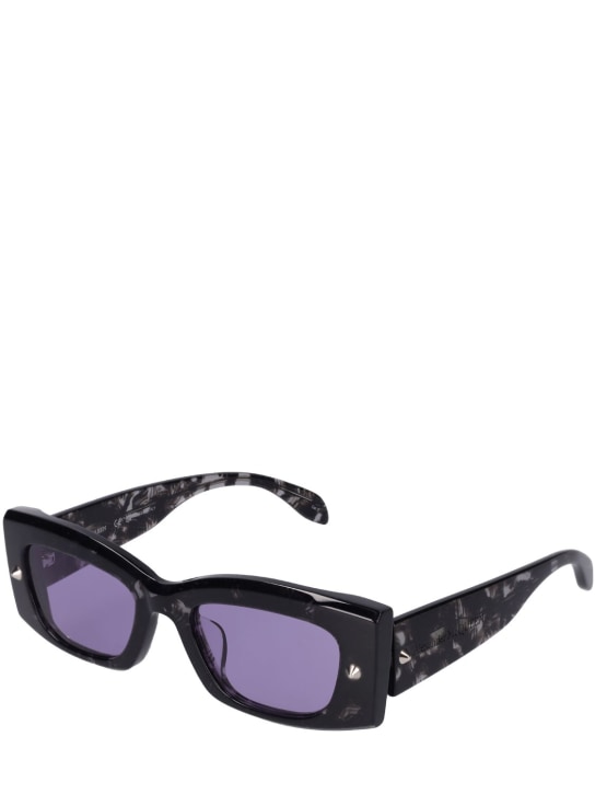 Alexander McQueen: AM0426S acetate sunglasses - Havana/Violet - women_1 | Luisa Via Roma
