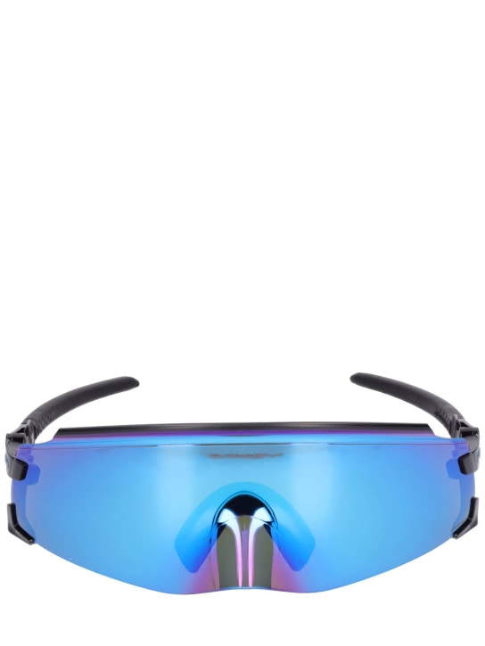 Oakley: Kato Prizm mask sunglasses - Siyah/Mavi - women_0 | Luisa Via Roma