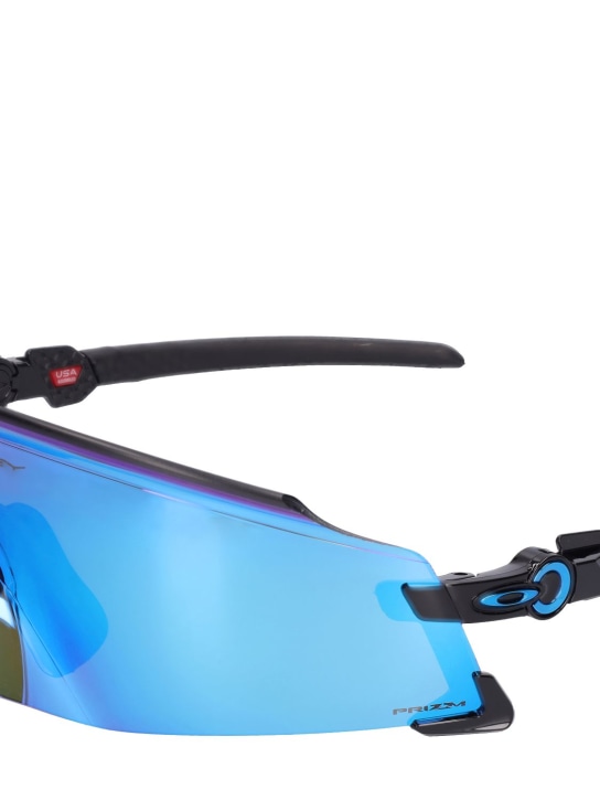 Oakley: Kato Prizm mask sunglasses - Black/Blue - men_1 | Luisa Via Roma