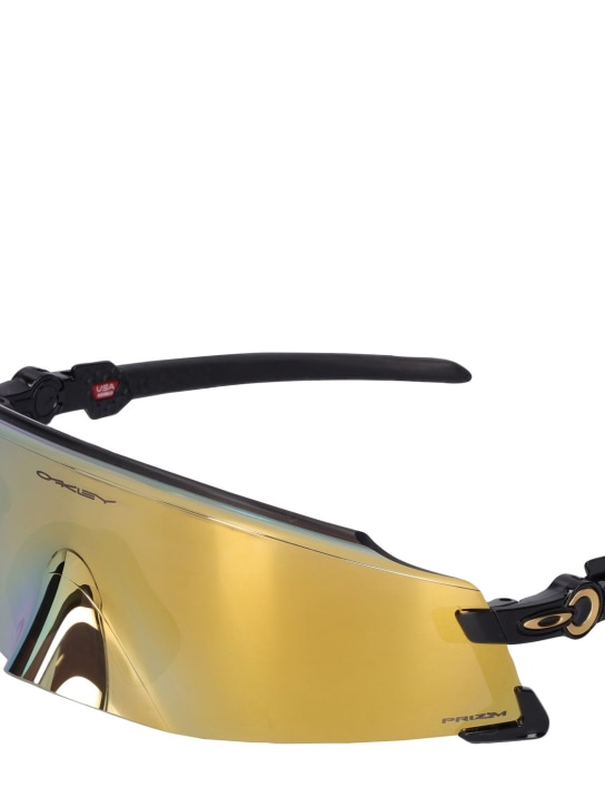 Oakley: Kato Prizm mask sunglasses - Black/Gold - men_1 | Luisa Via Roma