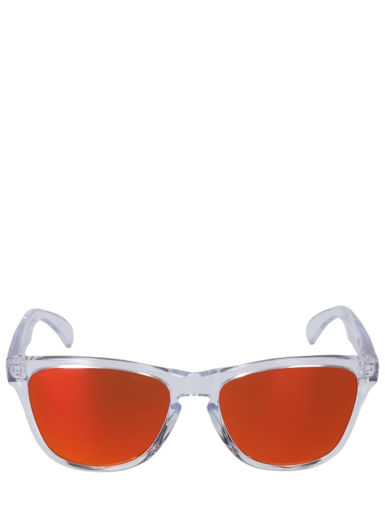 Oakley: Frogskins XS Prizm sunglasses - Clear/Red - men_0 | Luisa Via Roma