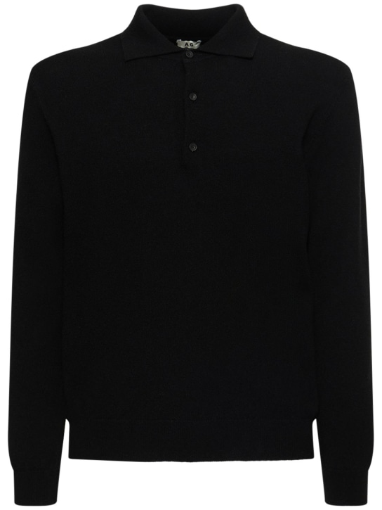 Annagreta: Camisa de cashmere - Negro - men_0 | Luisa Via Roma