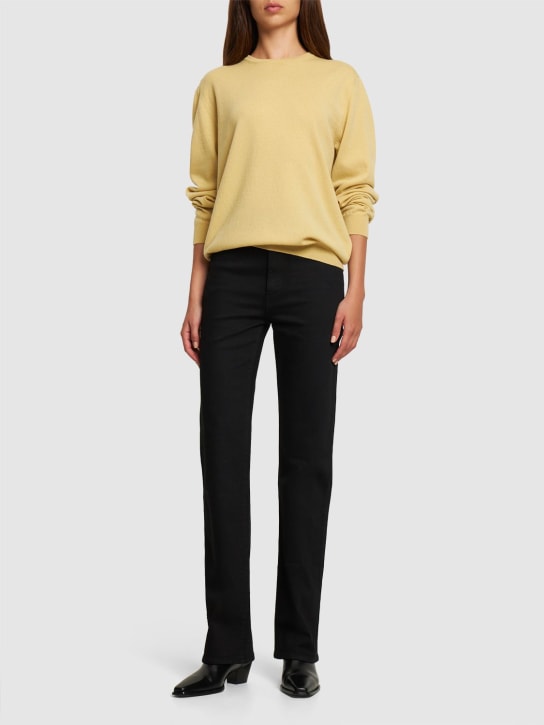 Annagreta: Lorenzo cashmere crewneck sweater - Yellow - women_1 | Luisa Via Roma